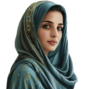 AI generated Muslim Woman Wearing Hijaab on Transparent background - Ai Generated png
