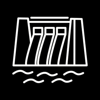 Water Dam Vector Icon
