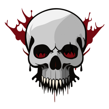 Bloody skull icon png