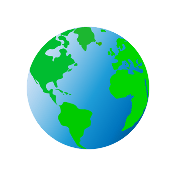 Planet Earth icon on a transparent background png