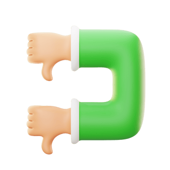 thumbs down 3d icon illustration png