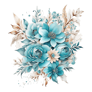 AI generated Foral flower bouquet design, Abstract metallic flower design, Digital flower painting, Floral textile design, glossy flower design, Embossed flower pattern png