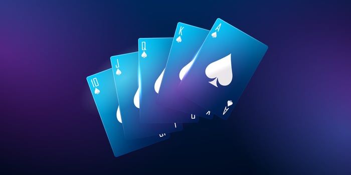 casino background design with luxury poker cards vector illustration
