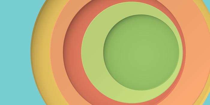 Colorful 3D circle frame paper cut style vector illustration have blank space.