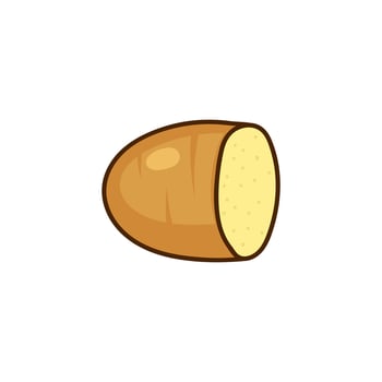Cute potato icon isolated on white background. vector