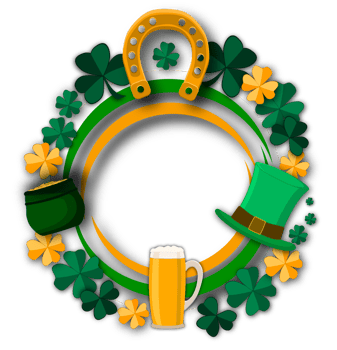 Illustration on theme beautiful shape banner in style paper cut for celebrate holiday patricks day png