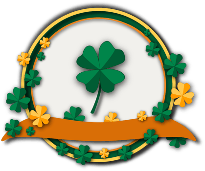 Illustration on theme beautiful shape banner in style paper cut for celebrate holiday patricks day png