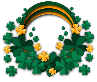 Illustration on theme beautiful shape banner in style paper cut for celebrate holiday patricks day png