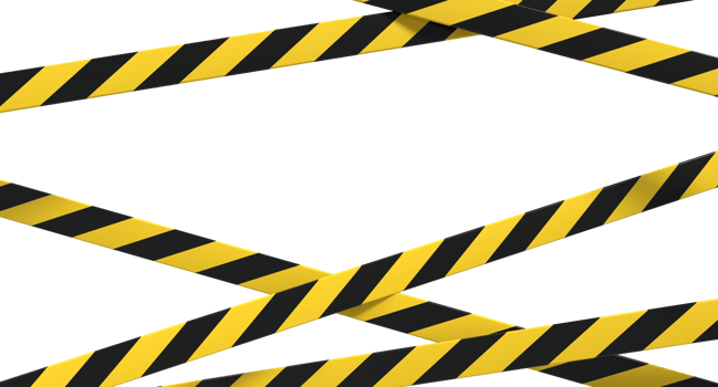 Warning tape and police line. Black and yellow line striped. Warning danger tape. Restriction tapes 3d rendering png