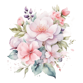 AI generated Foral flower bouquet design, Abstract metallic flower design, Digital flower painting, Floral textile design, glossy flower design, Embossed flower pattern png