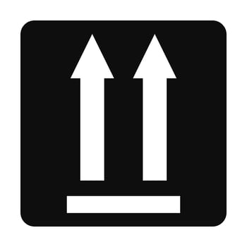 Arrow up icon isolated on white background. vector
