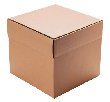 AI generated Brown Cardboard Box png