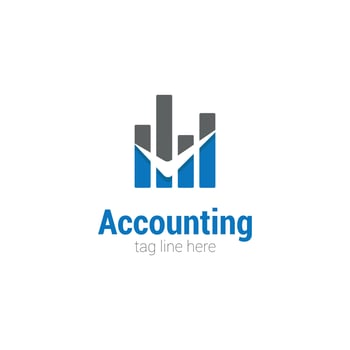 vector logo design accounting chart.
