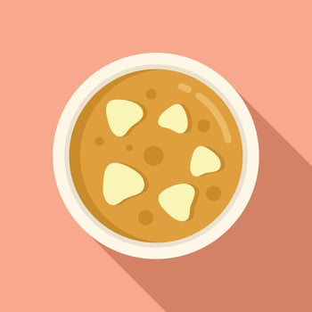 Savory gastronomy icon flat vector. Eat food dish vector