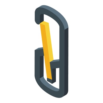 Protection carbine icon isometric vector. Camping adventure vector