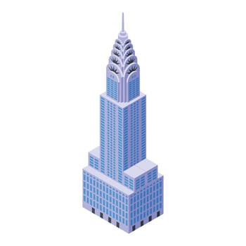 Skyline new york building icon isometric vector. Landmark subway vector