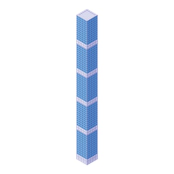 New york skyscraper icon isometric vector. Travel tower vector
