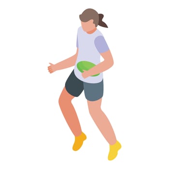 Power athlete goal icon isometric vector. Power motion vector