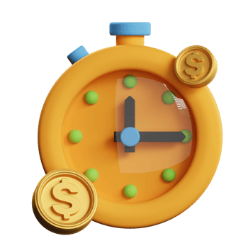 Time Is Money 3D Illustration png