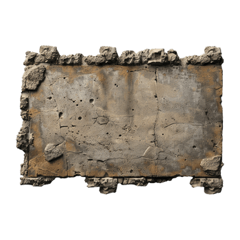 AI generated Stone signboard isolated on transparent background png