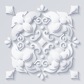 Abstract vector ornamental nature vintage papercut floral lace element