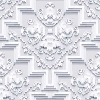 Vector abstract decorative ethnic ornamental seamless pattern