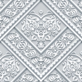 Vector abstract decorative ethnic ornamental seamless pattern
