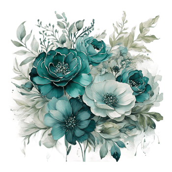 AI generated Abstract metallic flower design, Digital flower painting, Floral textile design, Flower Illustration,Embossed flower pattern, PNG flower images, Foral flower bouquet design