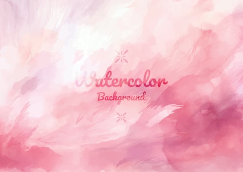 Soft Pink Watercolor Brush Stroke Background vector