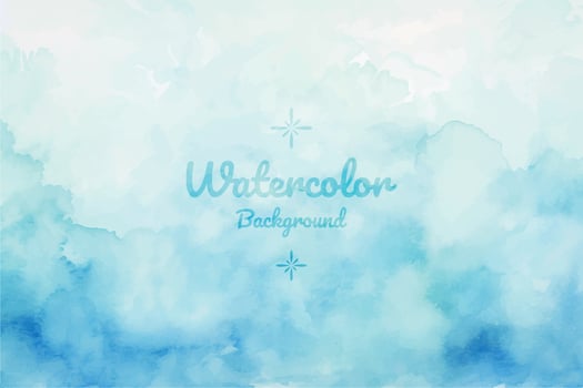 Soft Blue Watercolor Background on White Wall vector