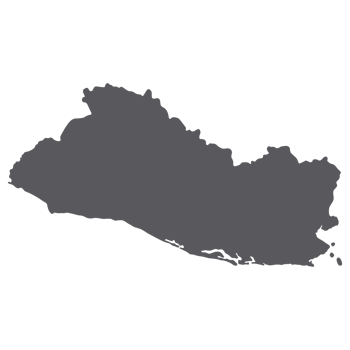El Salvador map. Map of El Salvador in grey color png