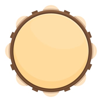 Brazilian tambourine icon cartoon vector. Sport training vector