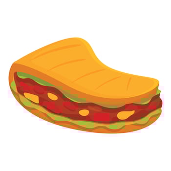 Party quesadilla icon cartoon vector. Menu party food vector