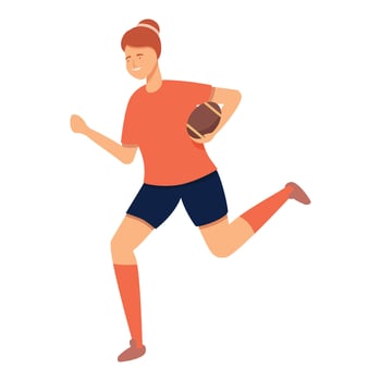 Running player icon cartoon vector. Happy sport team vector