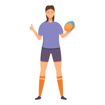 Thumb up happy player icon cartoon vector. Sport team game vector