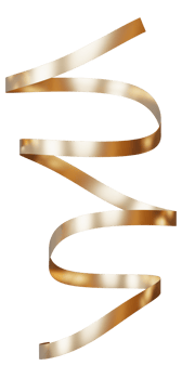 Twisted golden ribbon on transparent background png