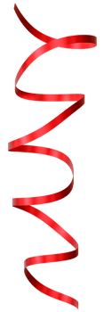 Twisted red ribbon on transparent background png