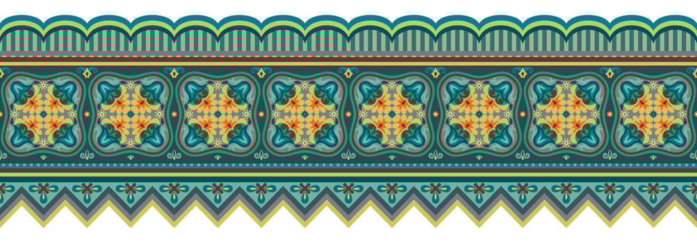Abstract ethnic pattern, ornamental background vector