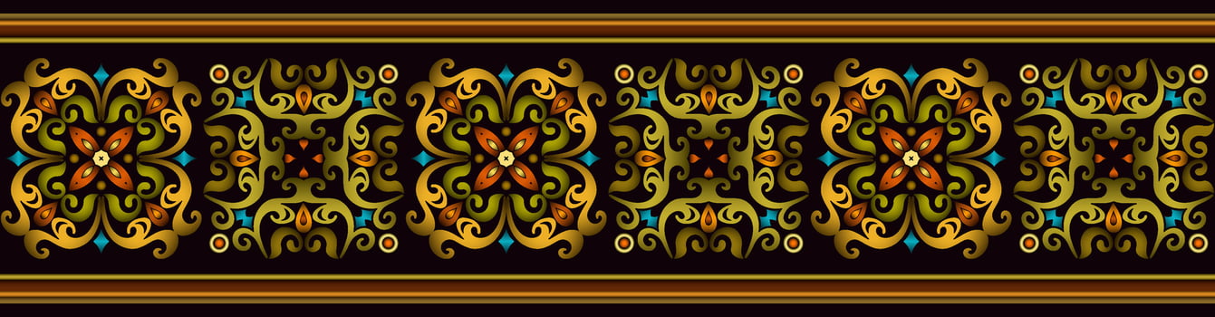 Vector abstract decorative ethnic ornamental illustration. Colorful stripe background