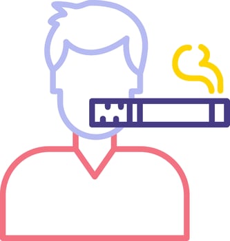Man Smoking Vector Icon