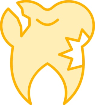 Caries Tooth Vector Icon