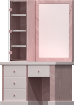 3D Dressing table icon on transparent background png