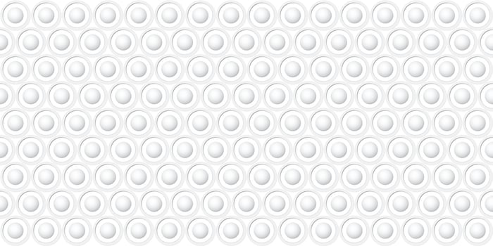 3D circle shape pattern paper cut style on white background vector illustration.