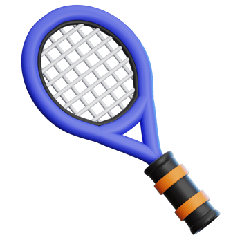 Tennis Racket 3D Illustration for web, app, infographic, etc png