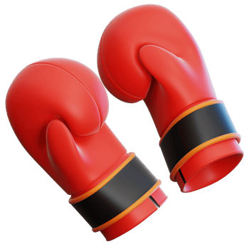 Boxing Gloves 3D Illustration for web, app, infographic, etc png