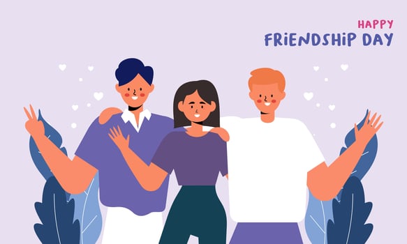 International friendship day background vector