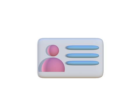 Simple 3D artwork from an ID card with a landscape view png