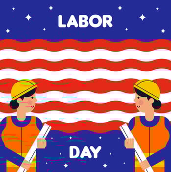 Happy International Labour Day Background Illustration vector