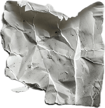 AI generated Crumpled White Paper png