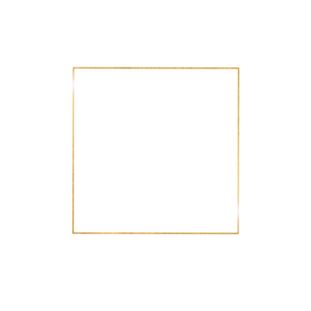 Simple Gold Square Border Frame png